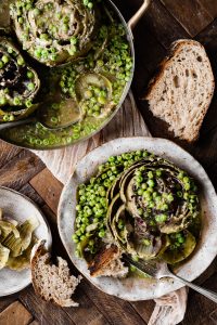 Artichokes with Peas